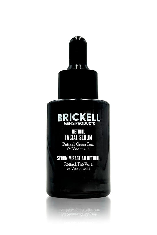 Brickell Men's Retinol Skin Care Serum Treatment For Firming Face Lines & Eye Wrinkles, Deep Hydrating Facial Skincare Serum For Anti-Aging, Fragrance Free, 1 Ounce