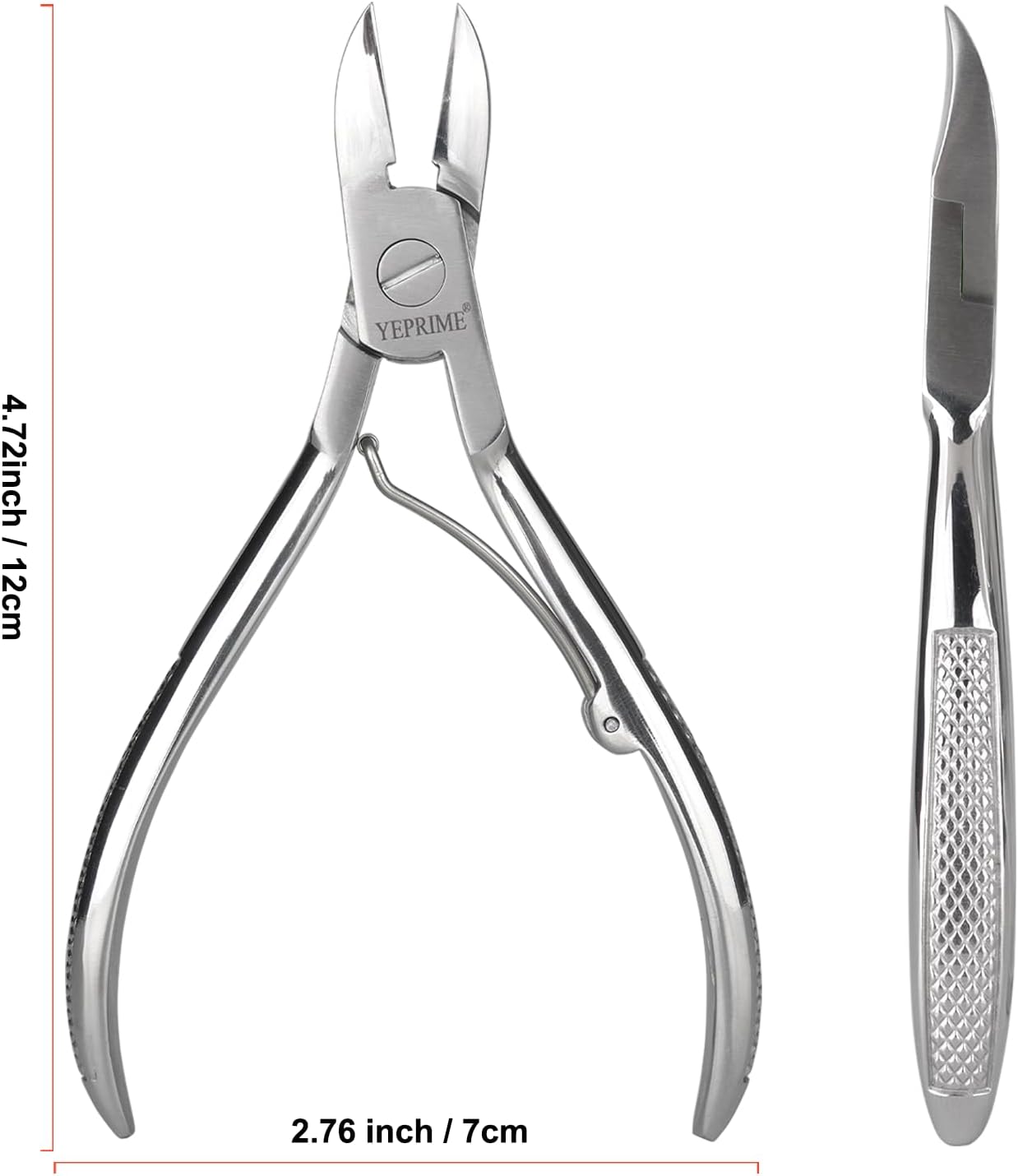 Podiatrist Toenail Clippers, Super Sharp and Wear-resistant Toe Nail Cutters for Thick and Ingrown Nails, Hand Forged Stainless Steel Pedicure Clippers for Men Women Seniors, Curved Blade