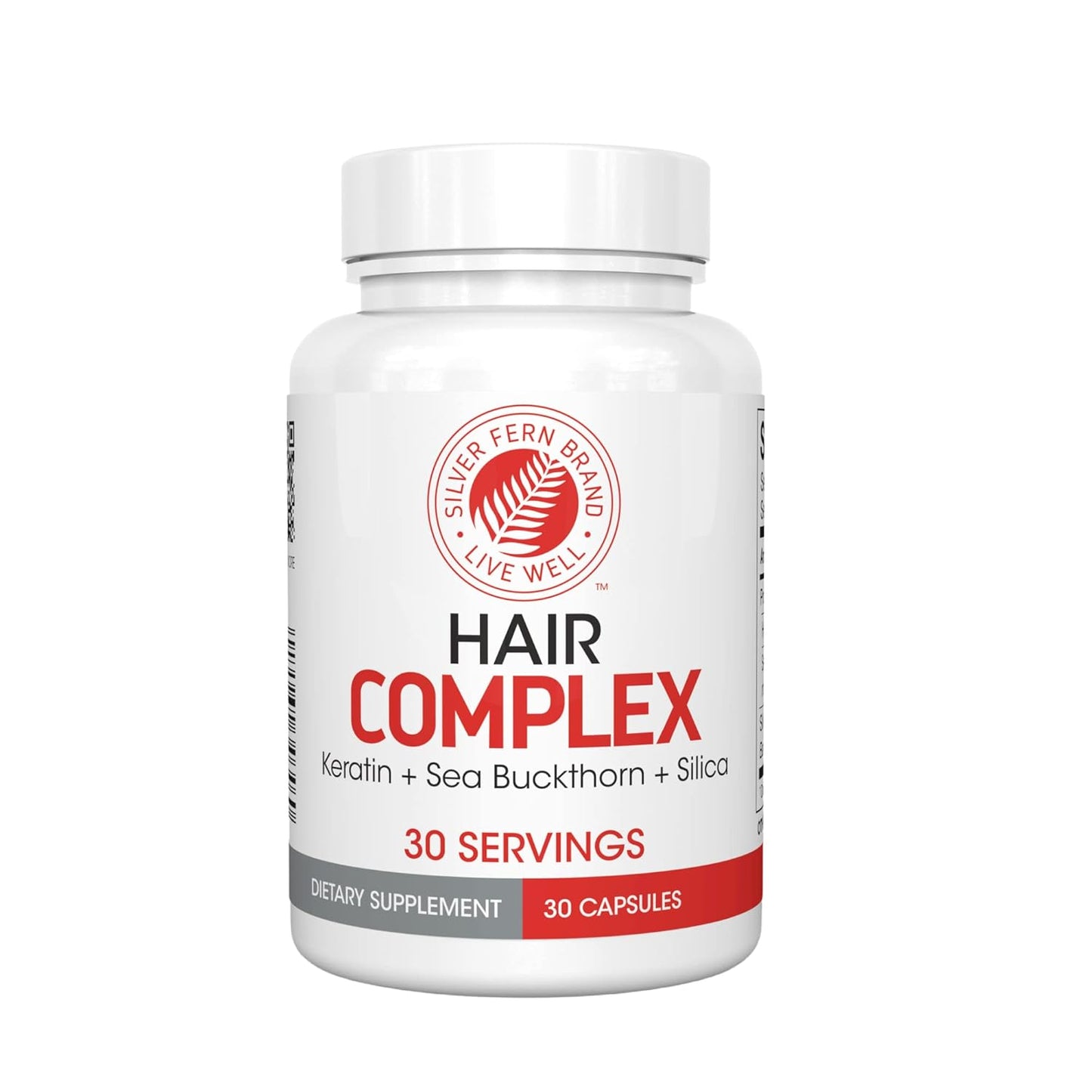 Silver Fern Hair Complex Hair Supplement - Each Bottle Contains a 30-Day Powder Supply - 1 Bottle
