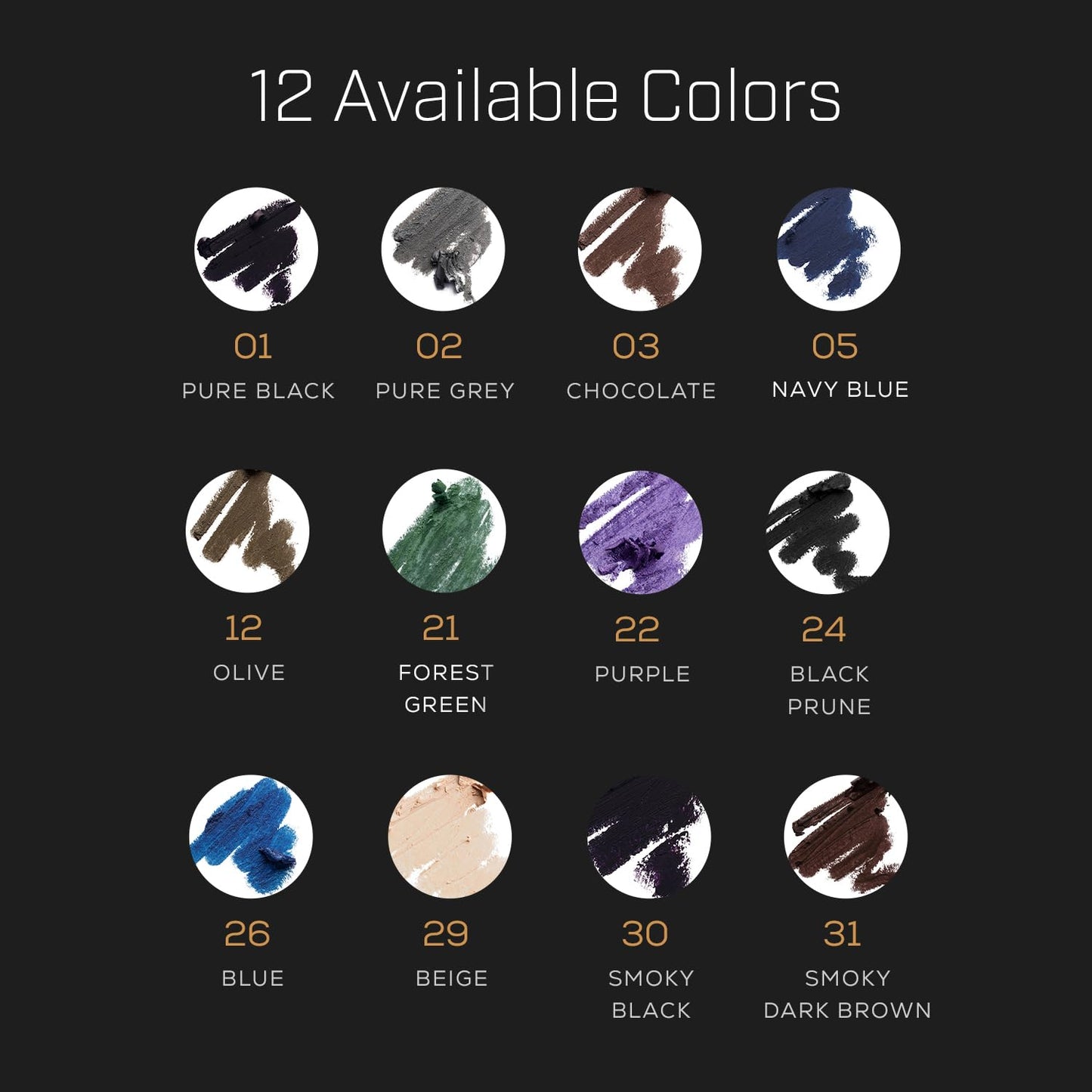 Radiant Professional Waterproof Eyeliner Pencil - Eyeliner Waterproof Smudge Proof for Woman - Long Lasting Under Eye Pencil for Smoky Eye - Soft Waterline Eye liner Smudger Tool, Purple (22)