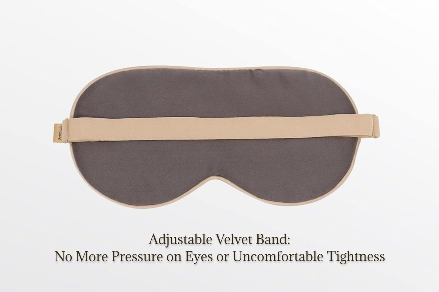 Premium 25 Momme Mulberry Silk Eye Mask for Sleeping (Champagne)