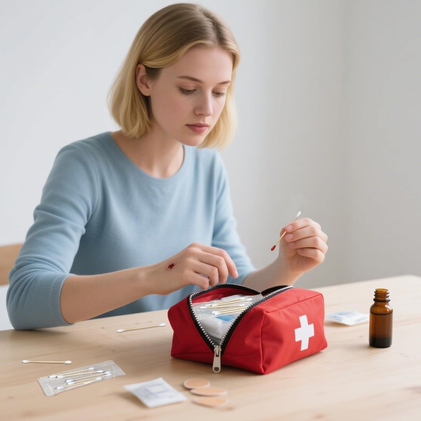 Eyxformula 1000 Count Individually Wrapped Cotton Swabs (200 Bags/5-count-pack) - Bulk Sterile Bamboo Sticks Travel Size Swabs for Ear Cleaning, Hygiene Care, First Aid & Makeup