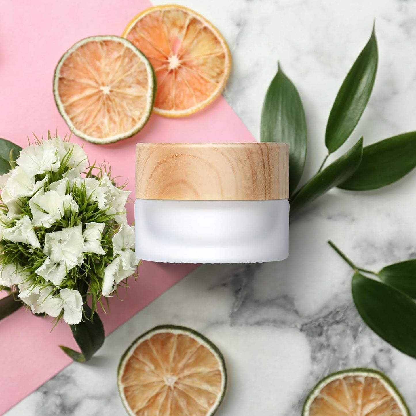 Geiserailie 60 Pieces Glass Cosmetic Containers Empty Sample Jars with Leak Proof Lids Makeup Sample Containers for Lotion Cream Cosmetic (5 Gram)