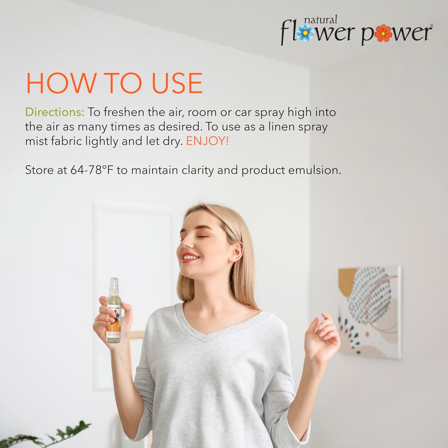 Air Freshener Spray - Odor Eliminator with Essential Oils for Home, Car & Fabric - Cruelty Free & Vegan - Variety Pack - Citrus & Spice + Lavender + Lemongrass - 3 x 4 fl oz