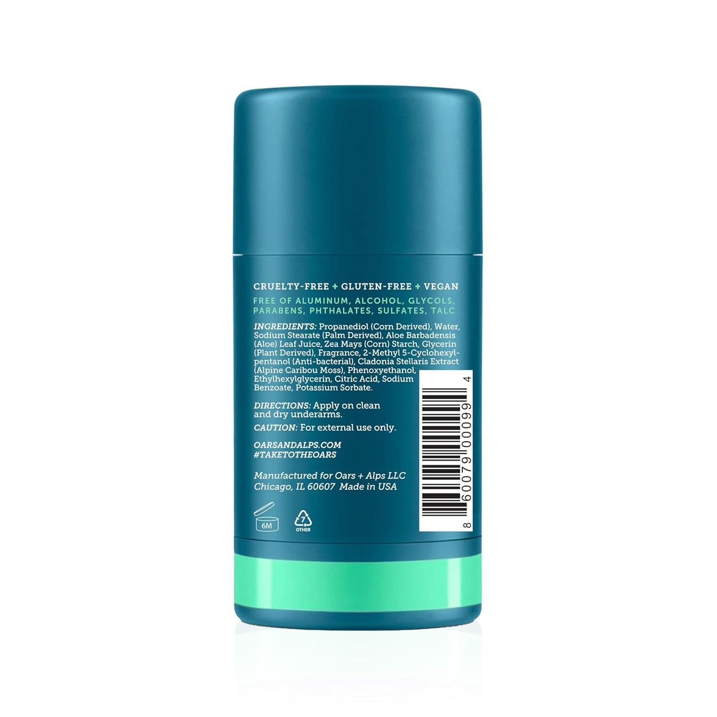 Oars + Alps Aluminum Free Deodorant for Men and Women, Dermatologist Tested and Made with Clean Ingredients, Travel Size, Eucalyptus Spearmint, 3 Pack, 2.6 Oz Each