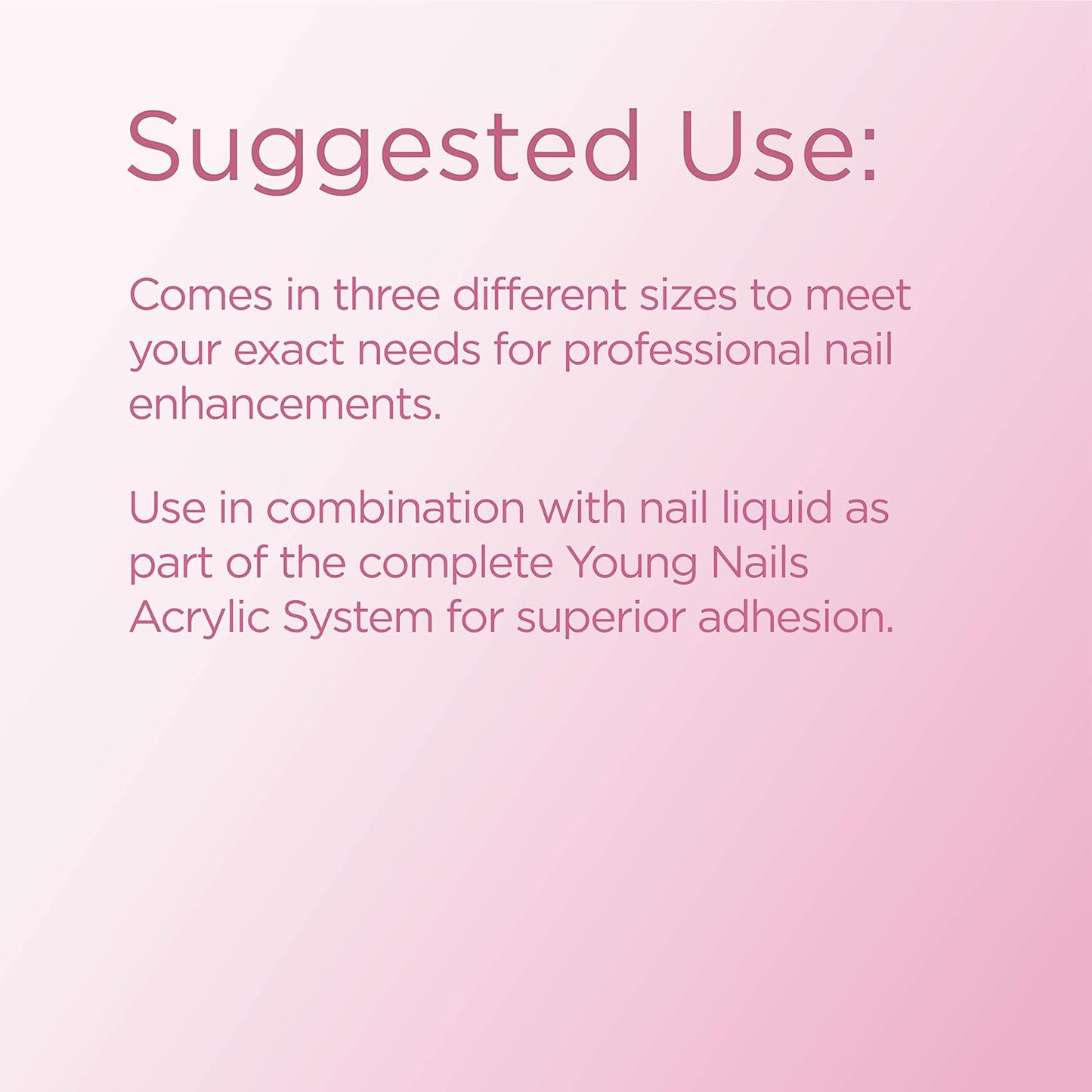 Young Nails Acrylic Core Powder - Self-Leveling Acrylic Nail Powder, Clear Nude Pink White Acrylic Powder for Nail Extenstion, Professional Grade, Superior Adhesion, Color - Clear, 45g