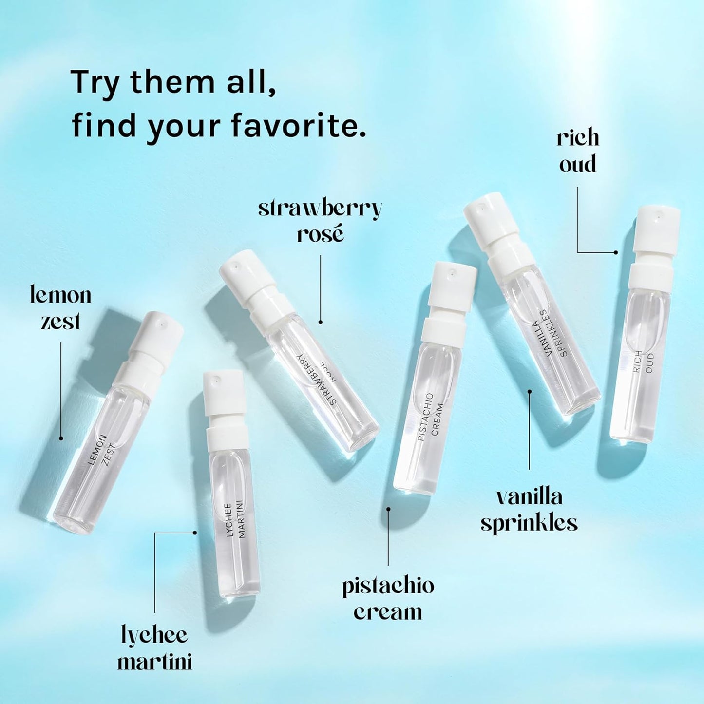 Just Juice Discovery Set - Mini Perfumes for Women and Men - Fruity, Floral, Gourmand Men's and Women's Fragrances - Travel Perfume Set - 6 pc