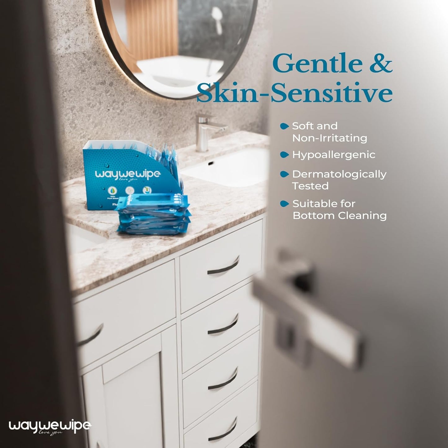 Flushable Wet Wipes for Travel & On-The-Go | 24 Pack - 14 Wipes Per Pack (336 Count) | XL Adult Cleansing Cloth for Men & Women | Hypoallergenic 100% Plant Based, Fragrance Free