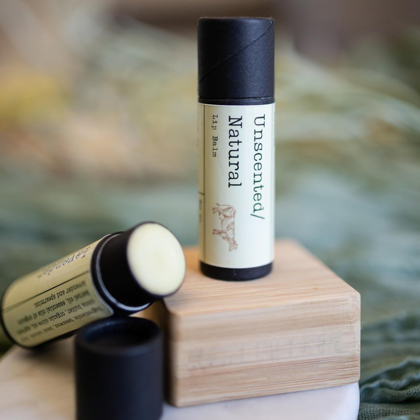 Handmade Tallow Lip Balm Collection: Unscented/Peppermint/Lavender-Spearmint (3x .33 oz)