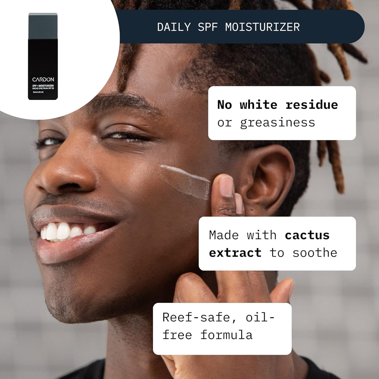 CARDON Daily Skincare Set for Men | Face Moisturizer with SPF 30 & Clay Face Wash | Best Gift for Men