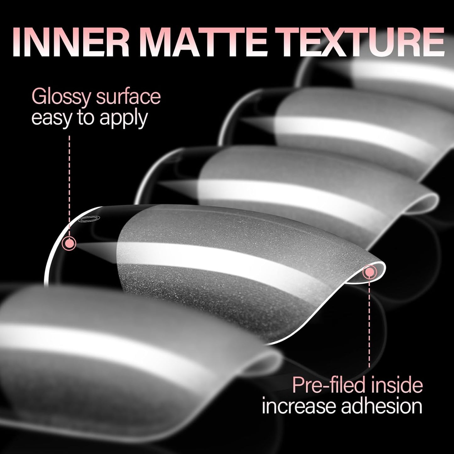 AILLSA Short Square Nail Tips, Fake Thickened Half Matte Nails Tips, Pre-shaped Press on False Nail Tip for Nail Salon 256PCS with Storage Box