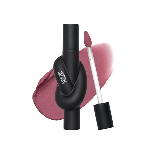 Tie Up Cover Tint - Waterproof & Long Lasting Lip Stain for Women - Korean Base Nude Tint Stick - Kbeauty Matte Gloss - Mood Color Changing (05 HUSH ROSE, 0.2 Fl oz)