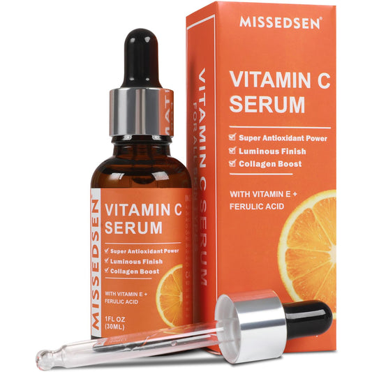 Vitamin C Serum for Face with Vitamin E & Ferulic Acid, Smoothes Wrinkles,Improves Elasticity,Firms Skin 1 Oz for Face Care, Daily Use
