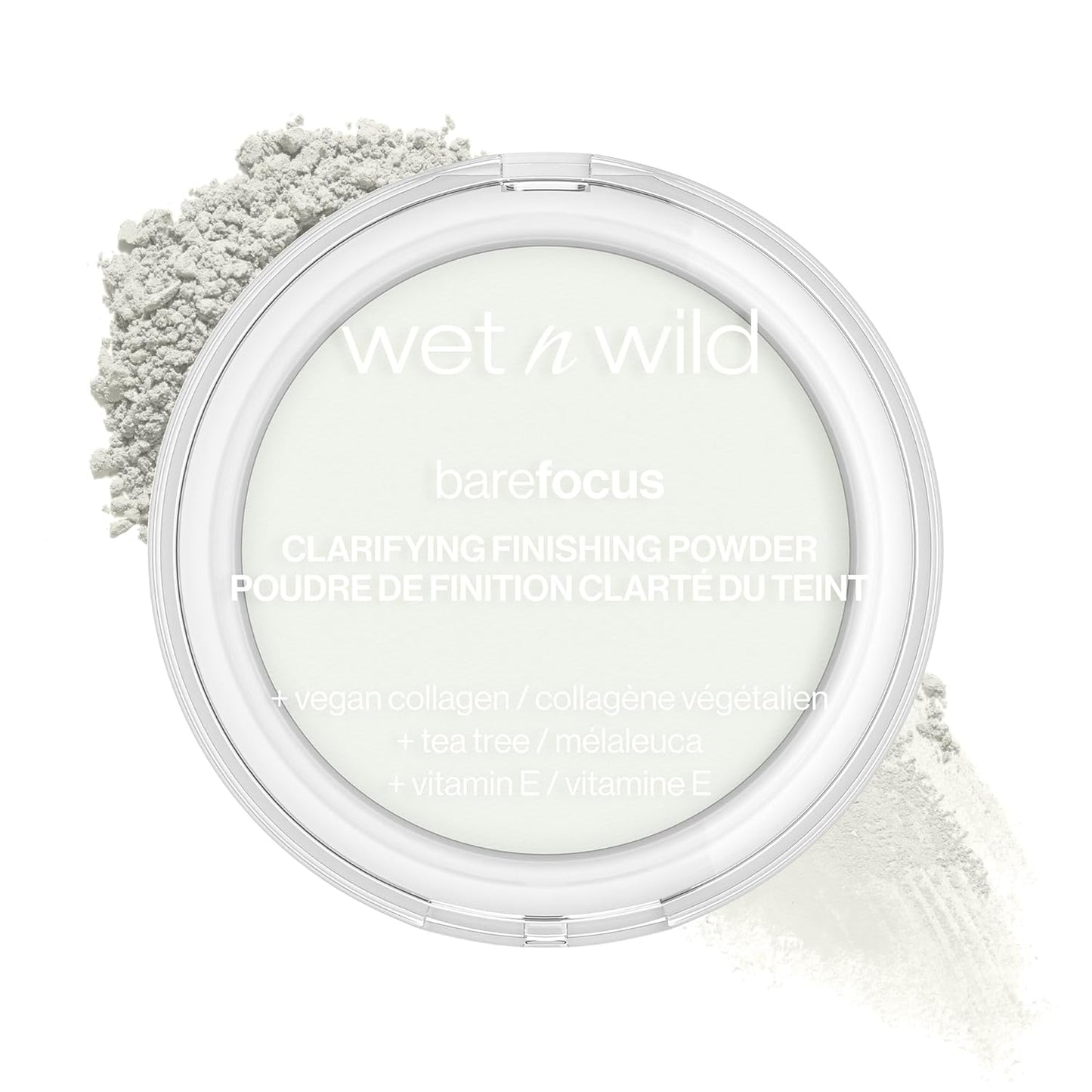 wet n wild Bare Focus Clarifying Finishing Powder Matte Pressed Setting Powder Medium-Tan and Translucent