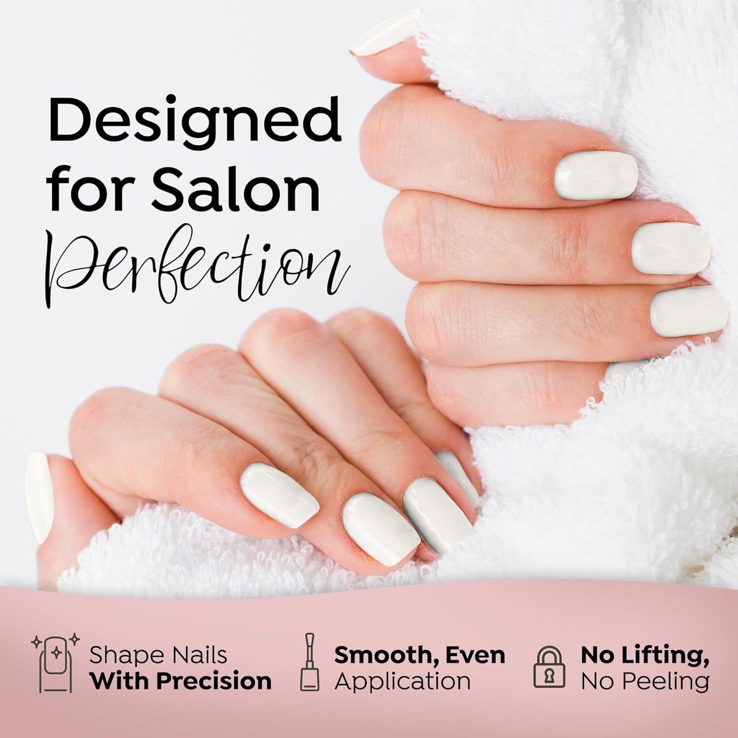 Tones Pro Acrylic Nail Powder, Max White (Creamy, Soft Off-White), (1.5 Fl Oz) - Long-Lasting & Non-Yellowing Polymer for Salon Quality Nail Extensions & 3D Art