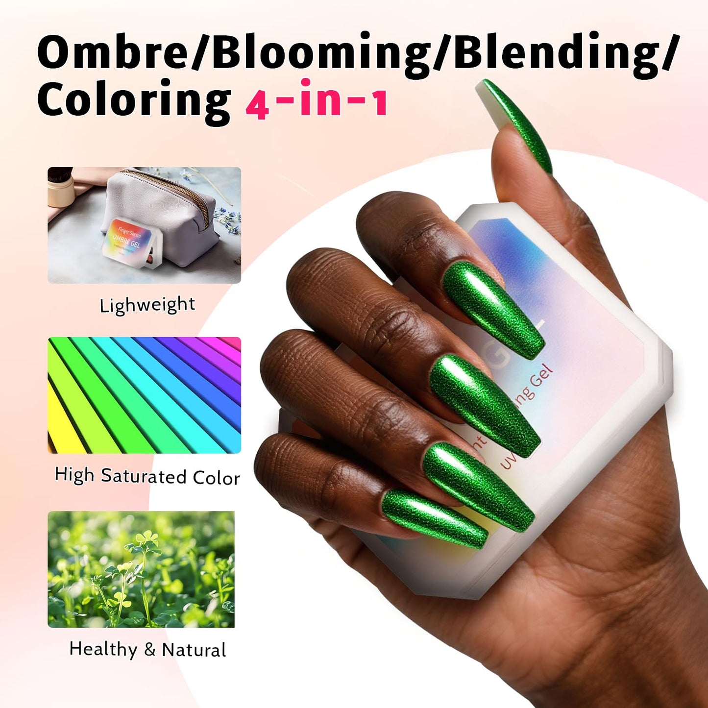 Sponge Pat Paint Nail Gel & Tools Kit, 9 Colors Ombre Nails Gradient Gel Nail Blush Blooming Aura Nails Drawing Stripper Floral Painting Nail Art, No Wipe, UV/LED Curing (9 Colors Set J)