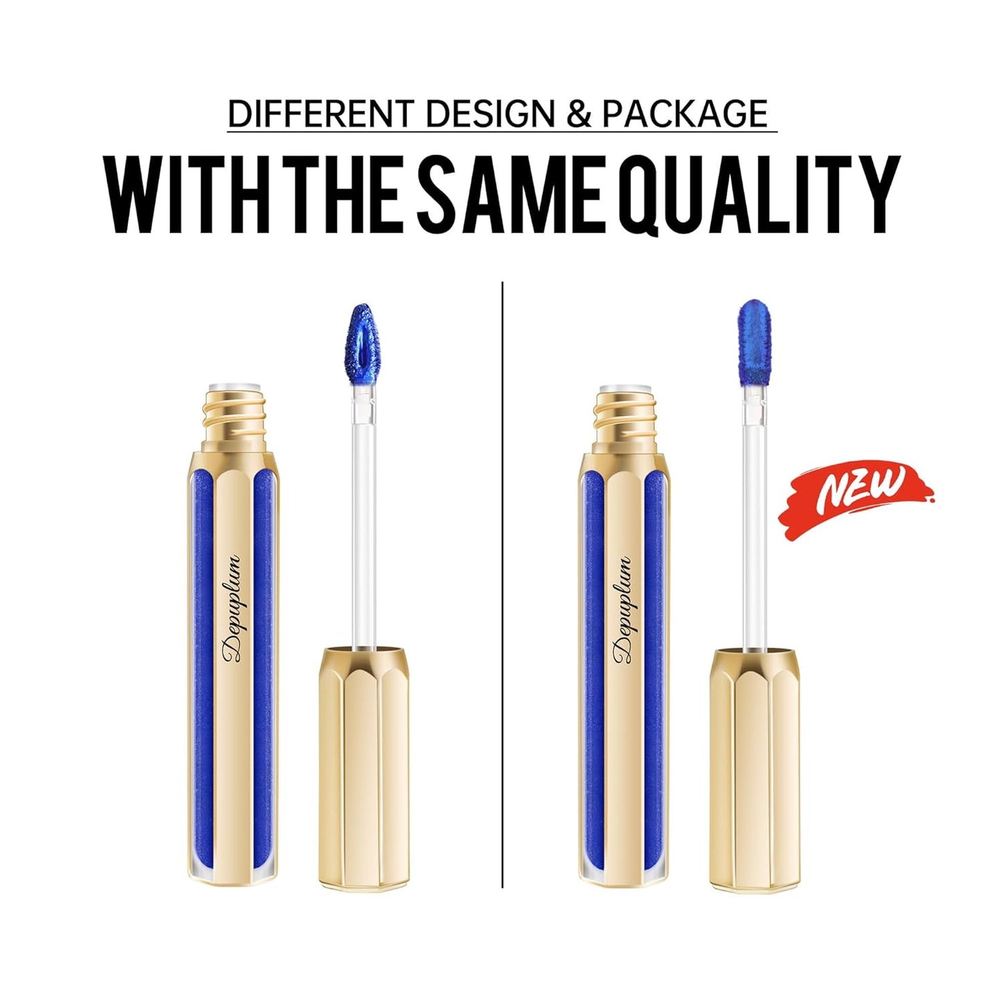 Silver Lipsticks for Women Metallic Lipstick Long Lasting Non Stick Cup Lip Gloss, Shimmer Lightweight Hydrating Full Coverage Lip Color, DP110 Moonlight