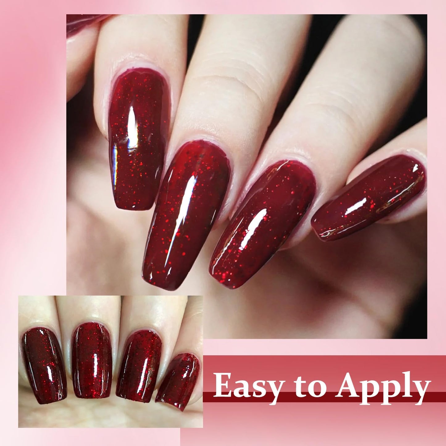 Major Dijit Quick Dry Nail Polish 12ml/0.41fl oz Dark Red Regular Nail Lacquer Fast Drying & Long Lasting Nail Polish Nail Art Effect for Nail Salon