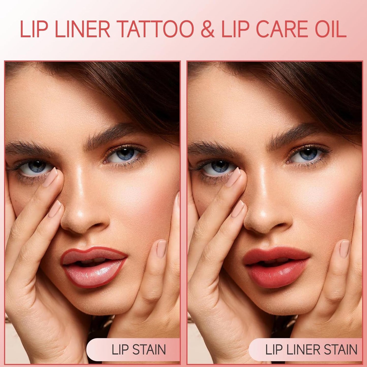 KISSIO Lip Stain Set,Peel Off Lip Liner Stain and Lip Care Oil,Transfer Proof,Long Lasting and Waterproof Lip Tint,Matte Finish,Lip Combo,07 Berry