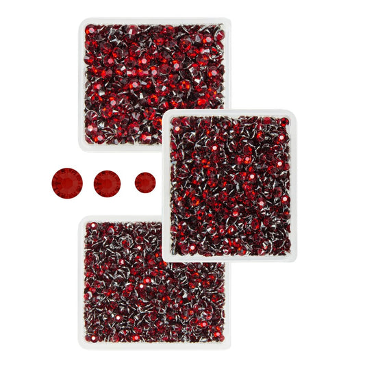 Dark Red Crystal Resin Rhinestones for Crafting 3mm 4mm 5mm Flatback Stones Diamonds Crystals Gems Charms for Nails Face Eyes Makeup Tumblers Bottles Cups DIY Crafts Bedazzling Clothes Shoes