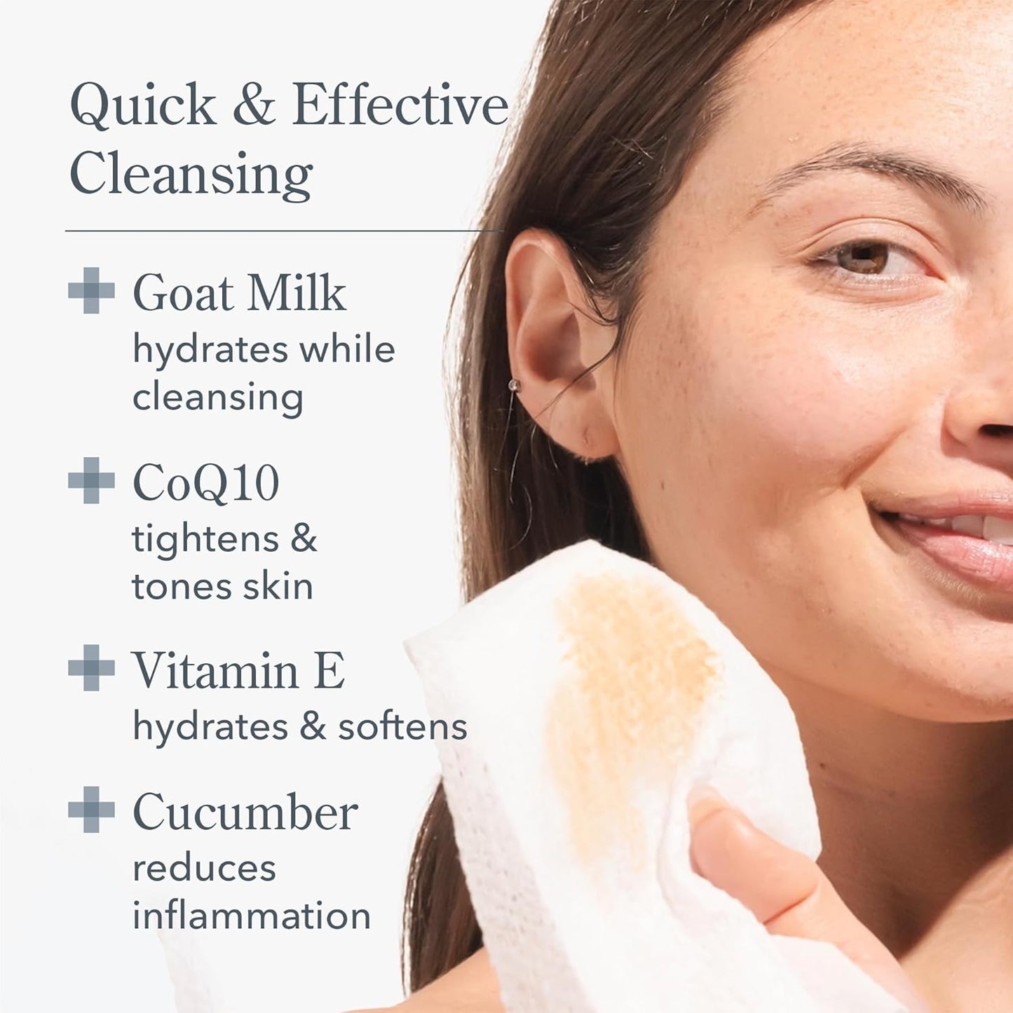 Beekman 1802 Face & Body Wipes, Honeyed Grapefruit - Scented - 30 Count - Cleanses - With Goat Milk, Aloe & Vitamin E - Alcohol Free, Biodegradable - Packaging May Vary