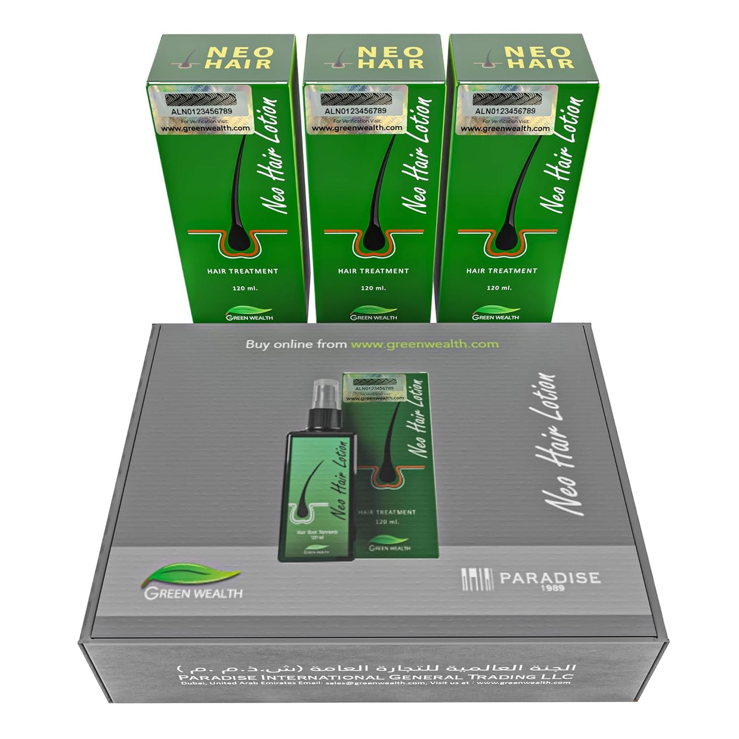 Neo Hair Lotion for Hair Loss Treatment | Hair Regrowth | Thinning, Bald Spots & Hair Fall | Trusted Formula with Ginseng, Saw Palmetto & Horsetail | 120ml / 4.06 fl oz (Pack of 3)