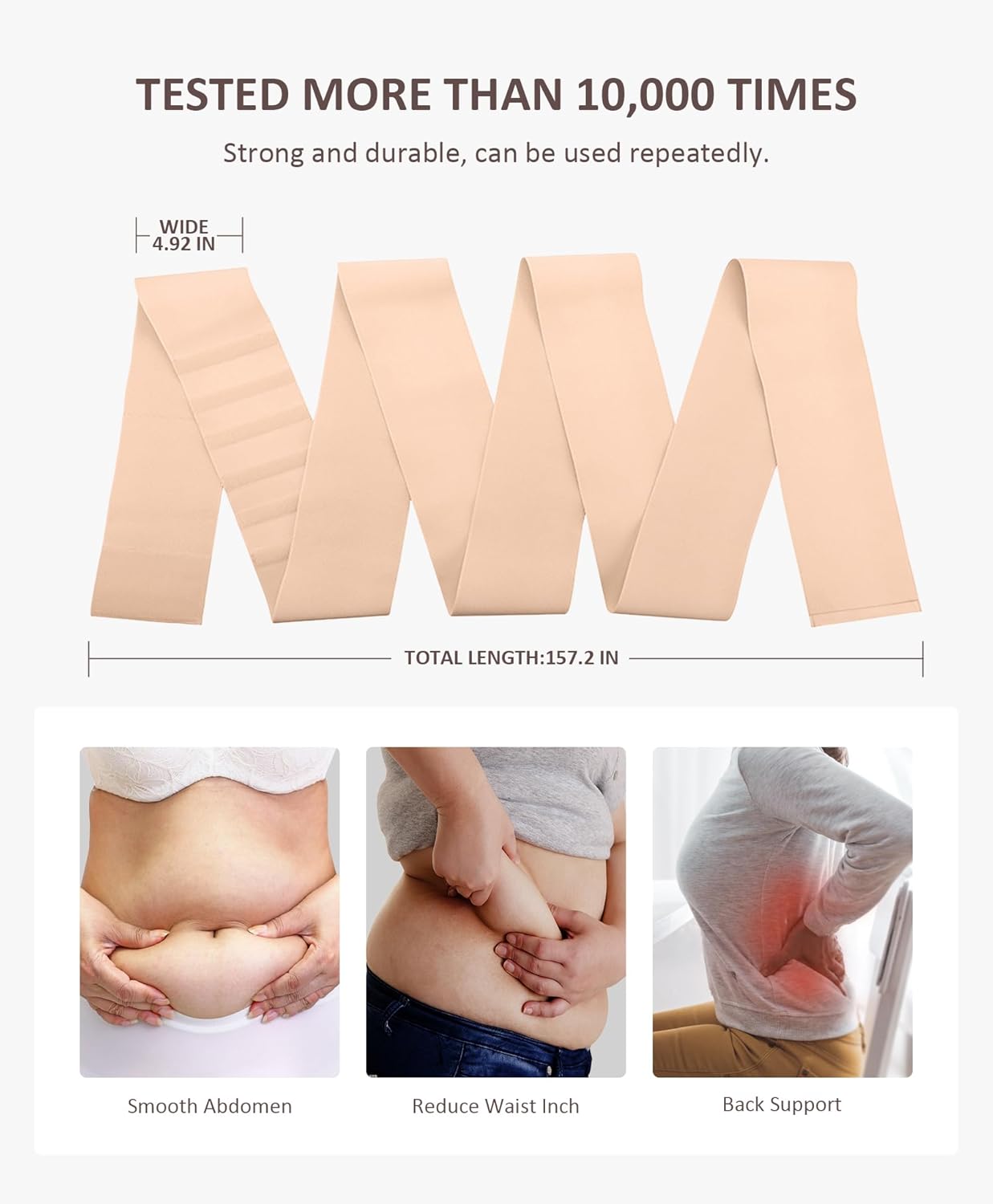 FeelinGirl Waist Trainer for Women Trimmer Belt Waist Cincher Tummy Wrap Plus Size Snatch Me Up Bandage Body Shaper