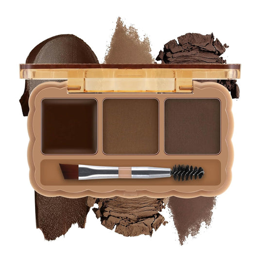Boobeen Eyebrow Palette, 5 Colors Brow Powder Kit, Eye Brow Pomade with Double-ended Brush, Long-lasting Eye Makeup Kit, Sculpt & Define Eyebrows, for Beginners