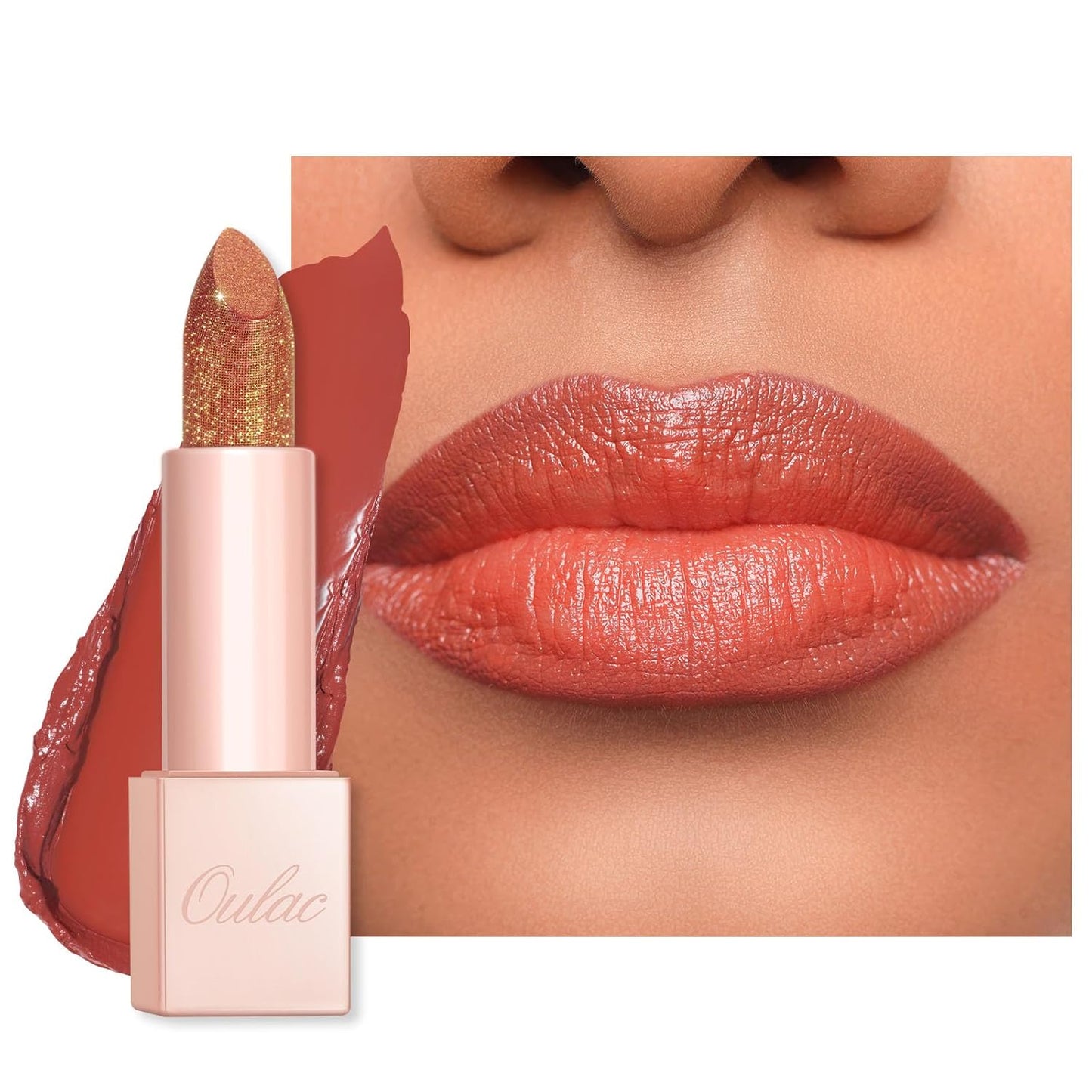 Oulac Infinity Moisture Shine Lipstick - High Shine Shimmery Finish, Super Creamy Texture, Medium to High Coverage - Gluten Free, PG09 Fussy