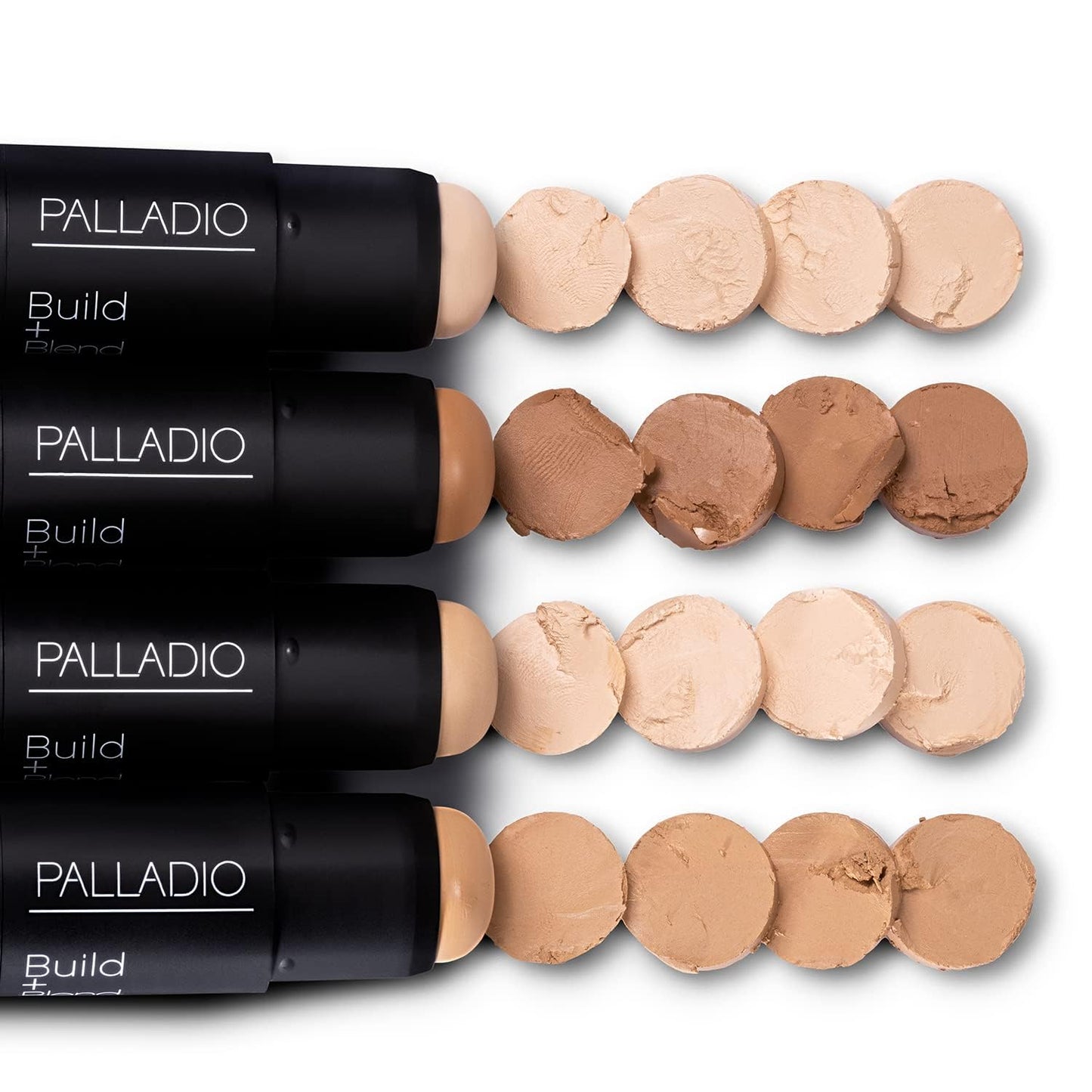 Palladio BUILD & BLEND Foundation Stick, Medium Coverage Buildable Contour Stick for Face, Ultra Blendable Creamy Formula for a Natural Shine Free Finish, Professional Makeup, 0.25 Ounce (Warm Brown)