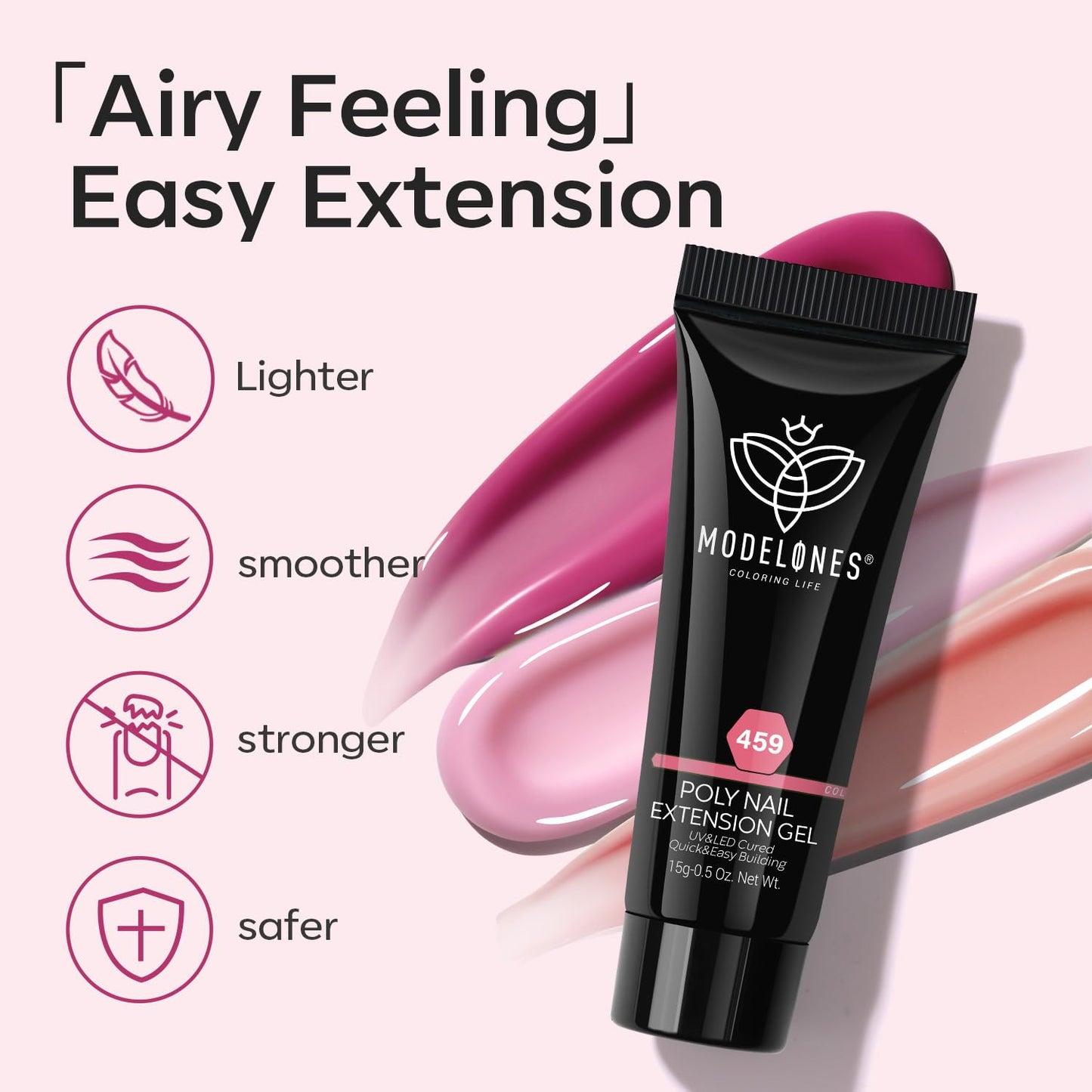 Modelones 133pcs Poly Extension Gel Nail Kit, 32 Colors All Seasons Poly Gel kit with Nail Lamp Slip Solution Builder Thickening Manicure Tools for Starter Salon DIY