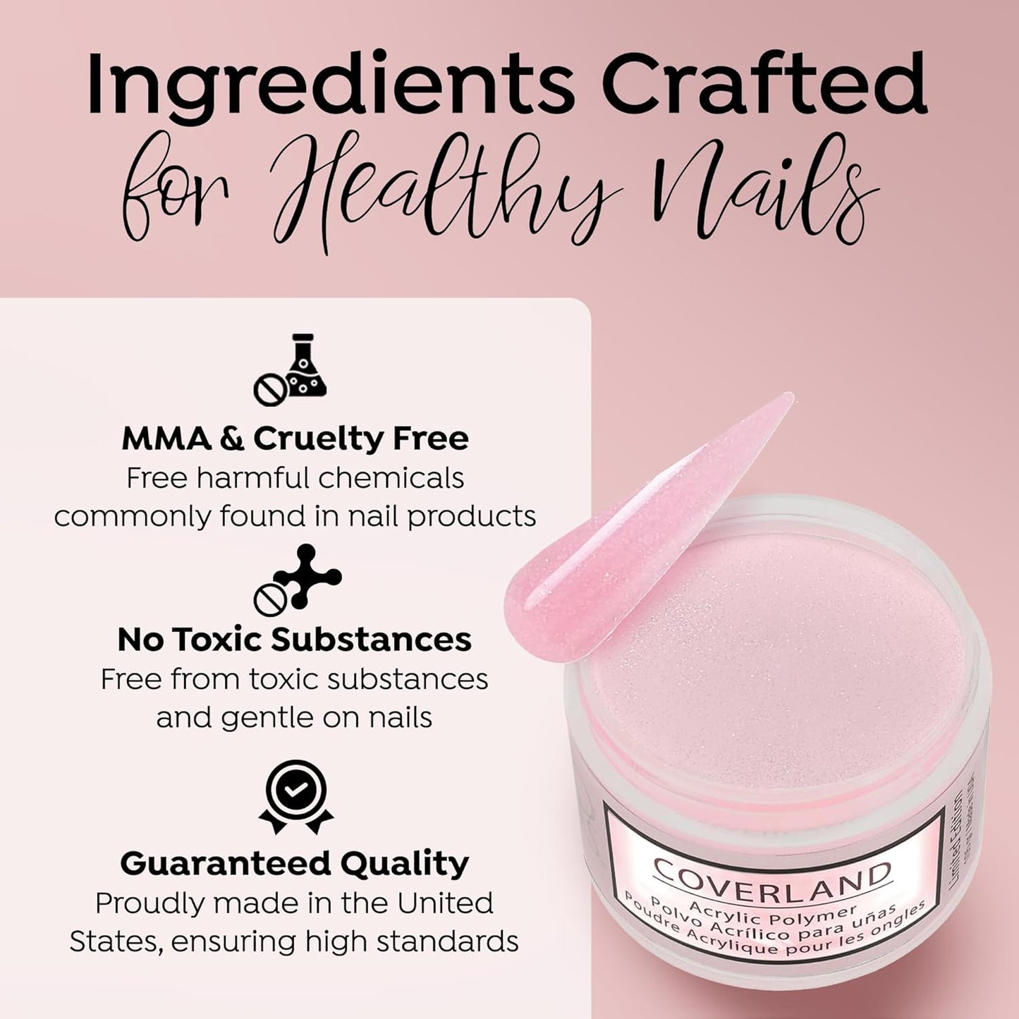 TONES Coverland Acrylic Powder | Her Majesty | 3.5Oz | Limited Edition | Professional Nail Enhancement | Strong - Long Lasting Formula | Bubble Free Finish