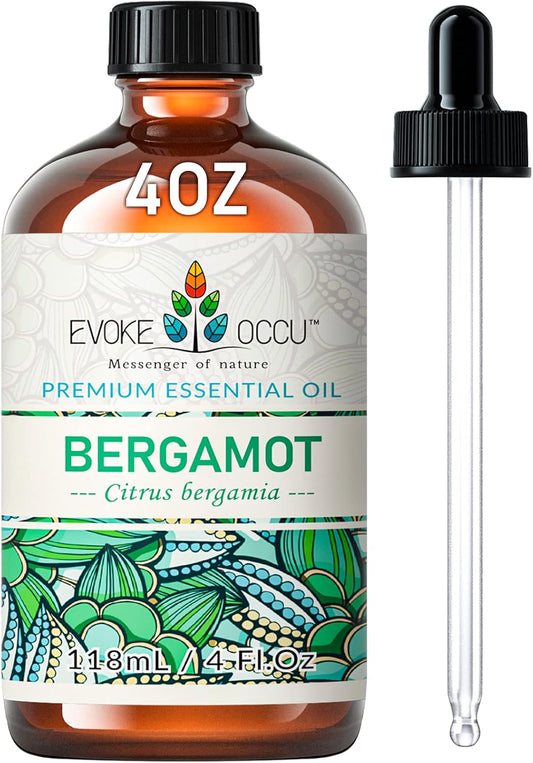 EVOKE OCCU Bergamot Essential Oil for Diffuser Skin Relaxation & DIY Wool Dryer Balls - 4 FL Oz