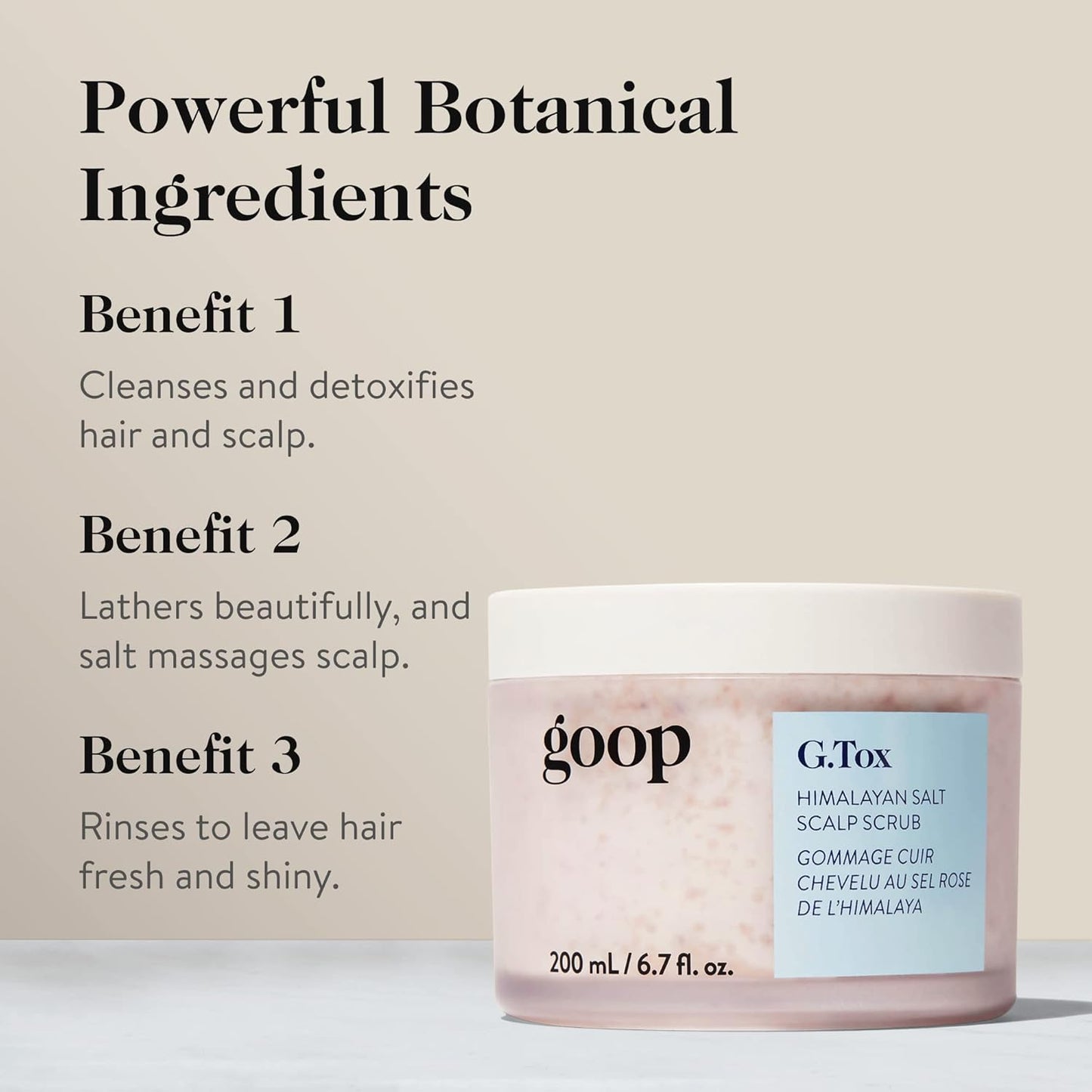 goop Beauty Scalp Scrub Shampoo | Exfoliator to Dexofiy & Purify | Himalayan Salt & Rosehip Oil | Cleanses Hair of Product Buildup | 6.7 fl oz