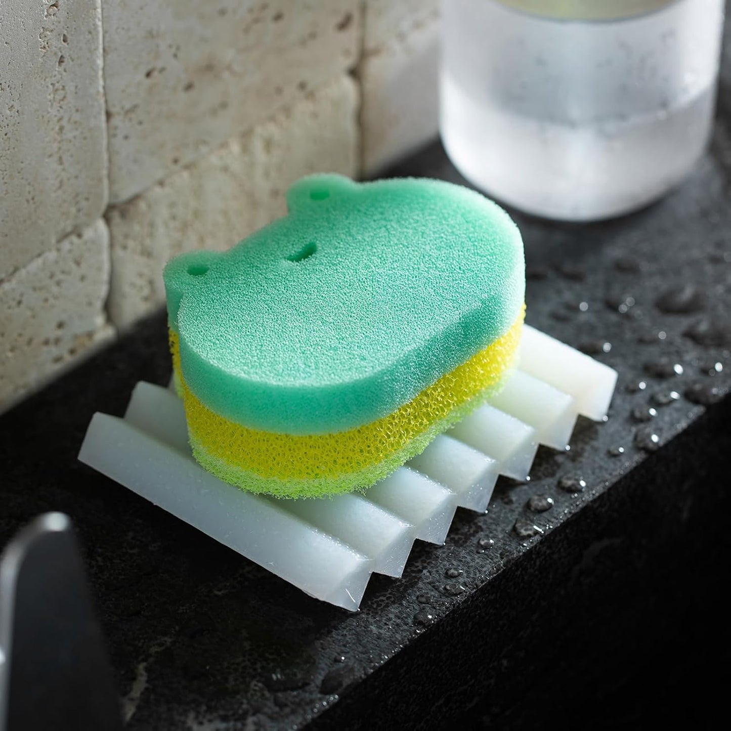 SHIMOYAMA Paint Brushes Holders, 2 Pack, Zigzag Soap Dish, Soap Holder for Watercolor Paintbrush, Bathroom, White