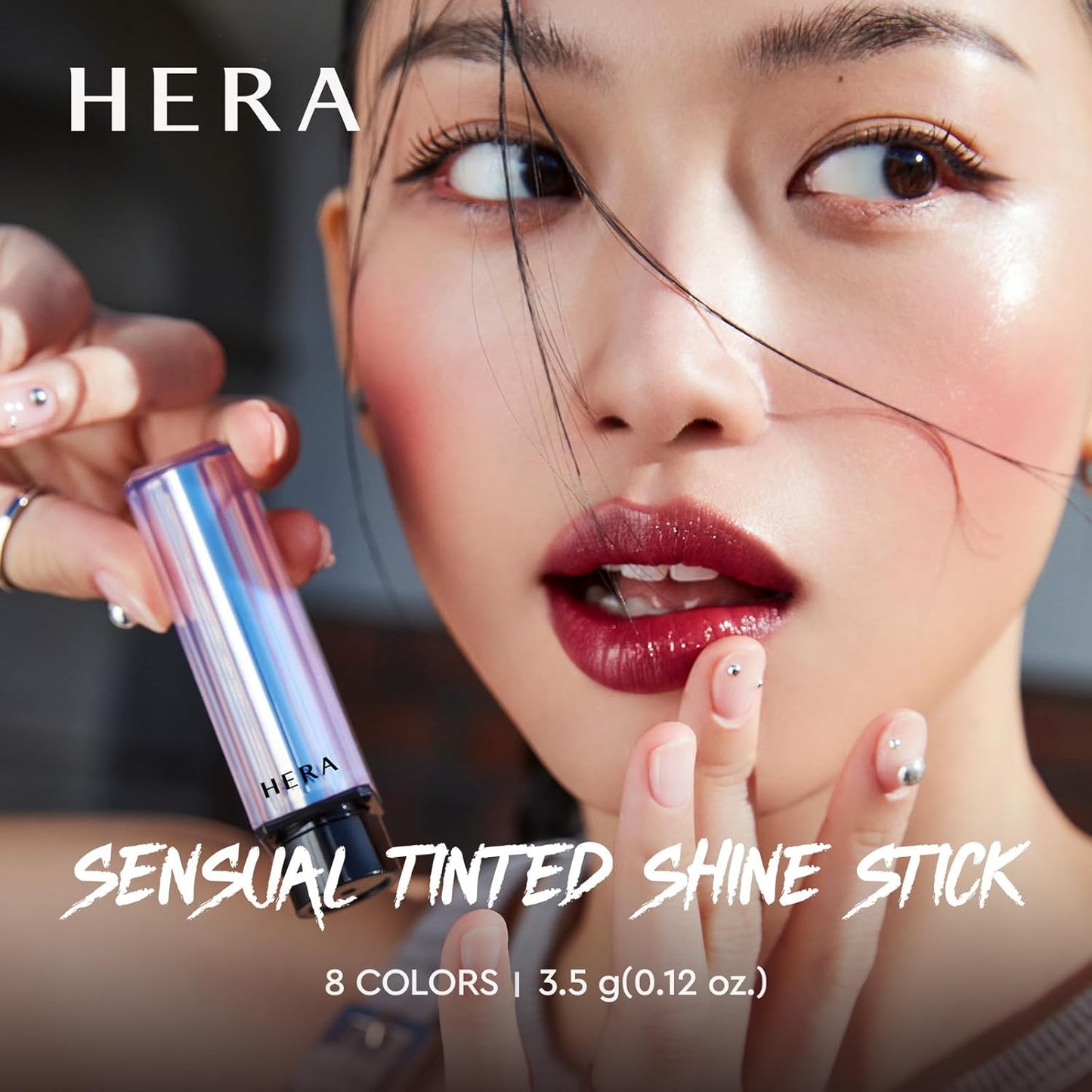 HERA Sensual Tinted Shine Stick 3.5g #105 BOYISH | 12HR Long-lasting Lipstick, Sheer & Buildable Lip Tint Stain, Hydrating Formula with Vitamin E, Smooth Finish and Luxurious Korean Makeup
