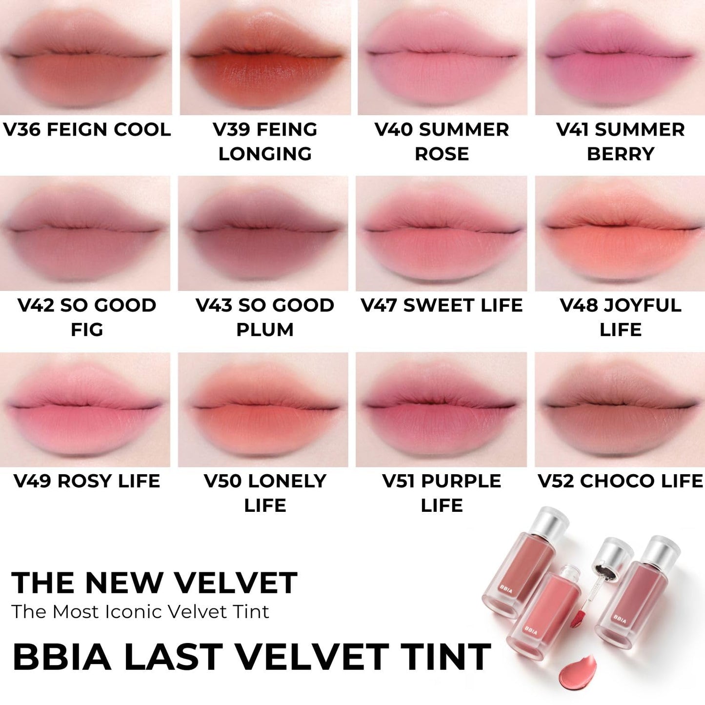 BBIA Last Velvet Tint NEW - Soft Creamy Matte Finish Lip Stain, Blur Effect & Velvety Texture, Long-Lasting, High Pigment, Non-Drying, Vegan, Korean Lip Makeup (V25 FINAL NOTE, Pack of 1)