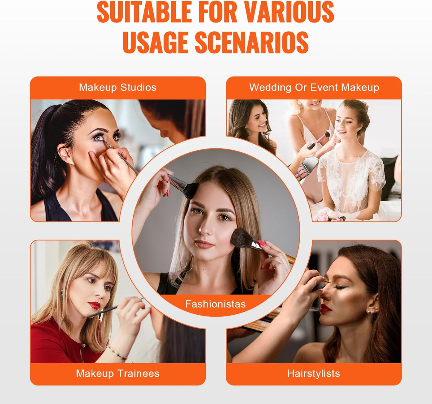 VEVOR Makeup Train Case Professional Makeup Storage Organizer Box Make Up Carrier for Women and Girls