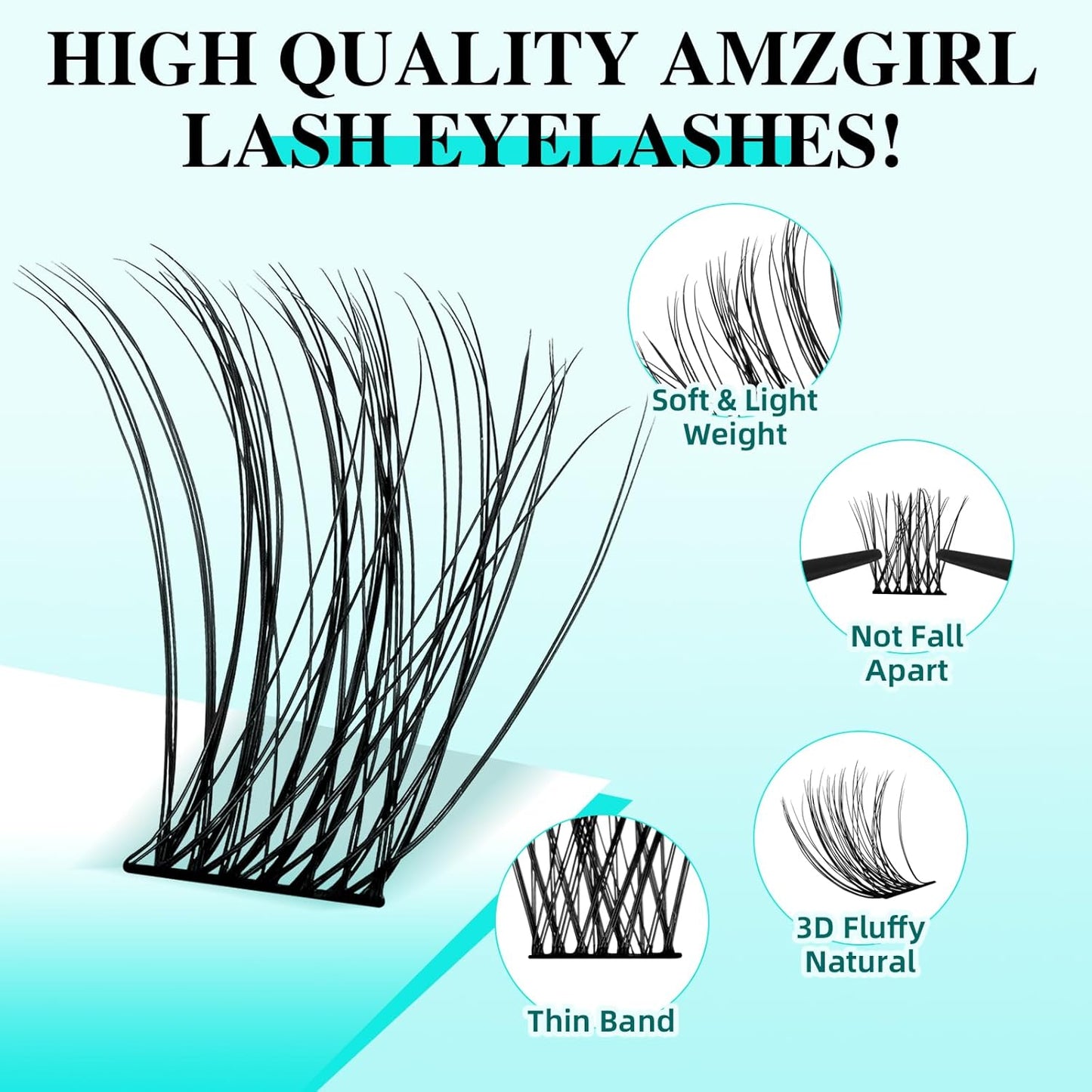Lash Clusters Wispy 144PCS Eyelash Extension Cluster Lashes Individual Lashes DIY Lash Extension Natural Look Cluster Eyelash Extensions False Eyelashes at Home for Beginners(Daybreak,D-Mix8-16mm)