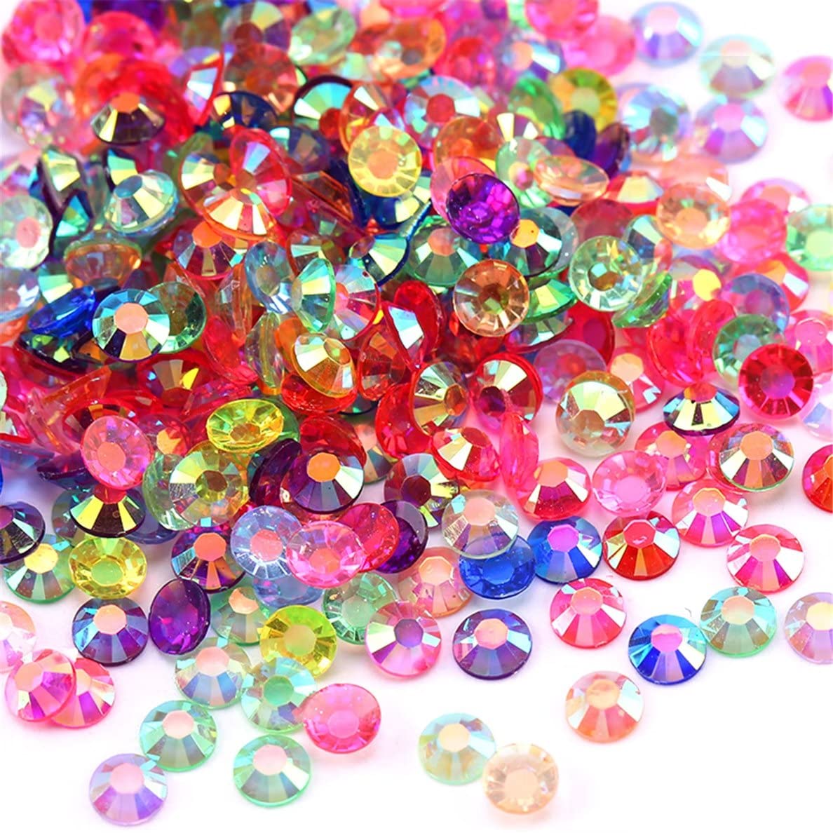720 Pcs SS30 6mm AB Flatback Rhinestones for Nails Art Crafts Transparent Glitter Round Gems Crystals DIY Clothes Shoes(Clear White AB)