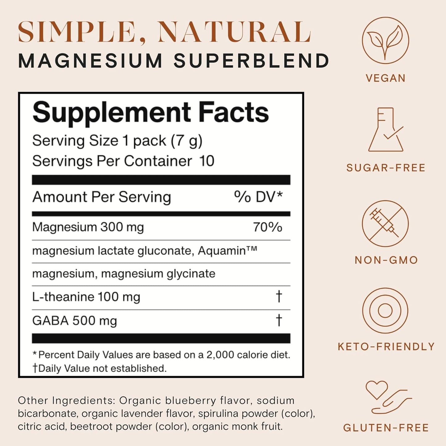 mellö Magnesium Supplement Superblend Powder - Magnesium Glycinate with L-Theanine, GABA, and Trace Minerals - Supports Sleep, Relaxation, and Balanced Energy - Lavenderberry Flavor, 10-Pack, Singles