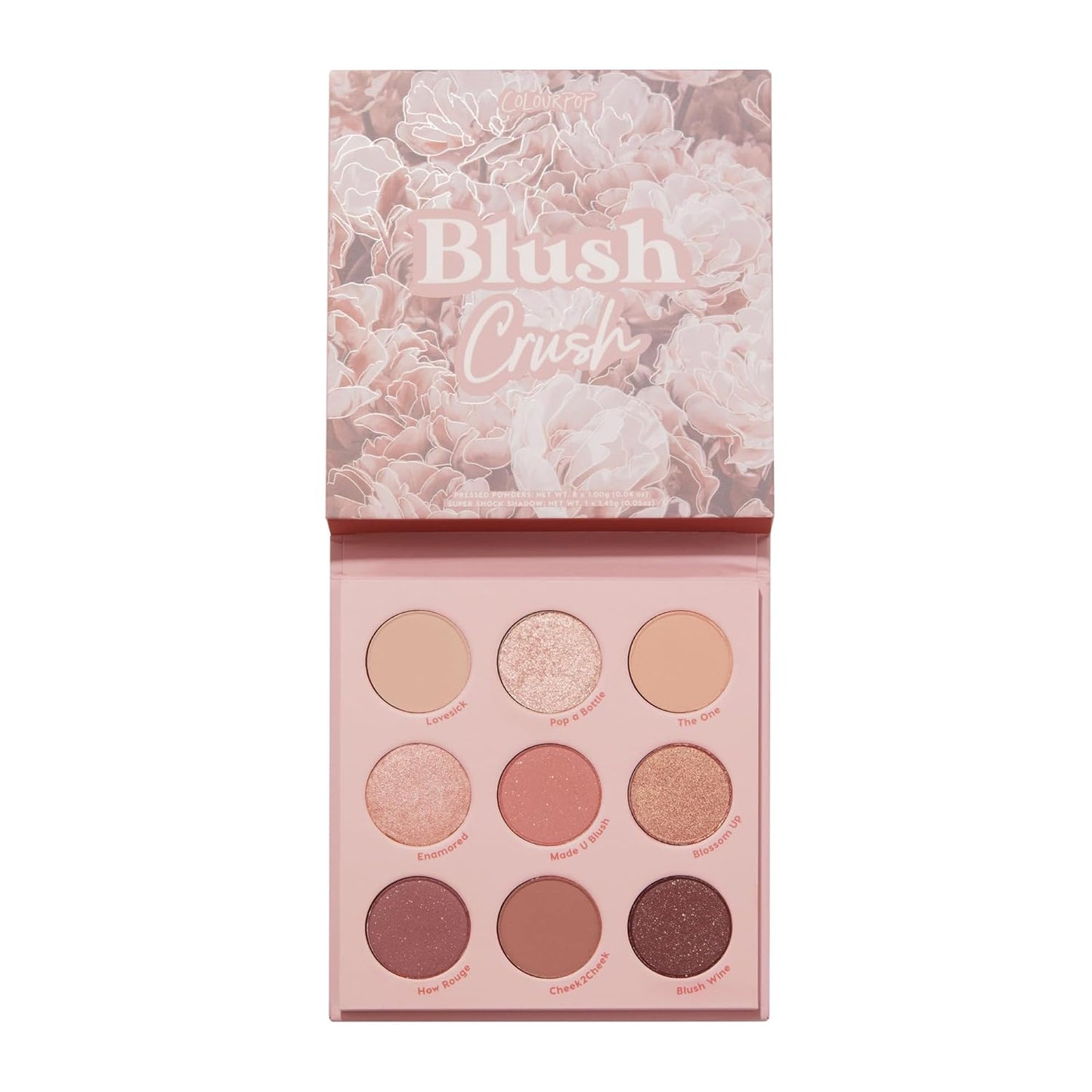 ColourPop Blush Crush Eyeshadow Palette - Brown, Gold & Pink Shadow Palette with Metallic and Matte Finishes - High-Pigment Eye Makeup with a Long-Wearing Formula (0.3 oz)