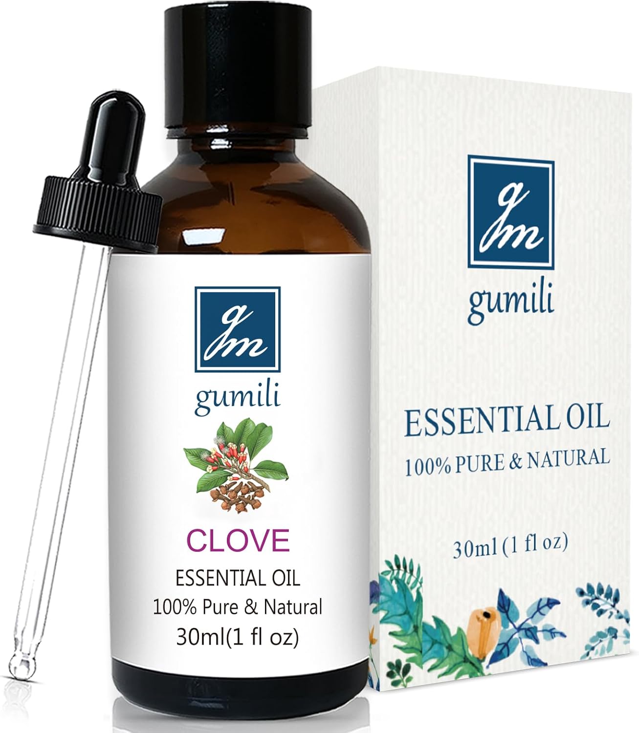 Clove Oil 1 Oz, 100% Pure Clove Bud Essential Oil for Teeth and Gums, Natural Aromatherapy Essential Oils for Diffuser, Skin and Hair Care