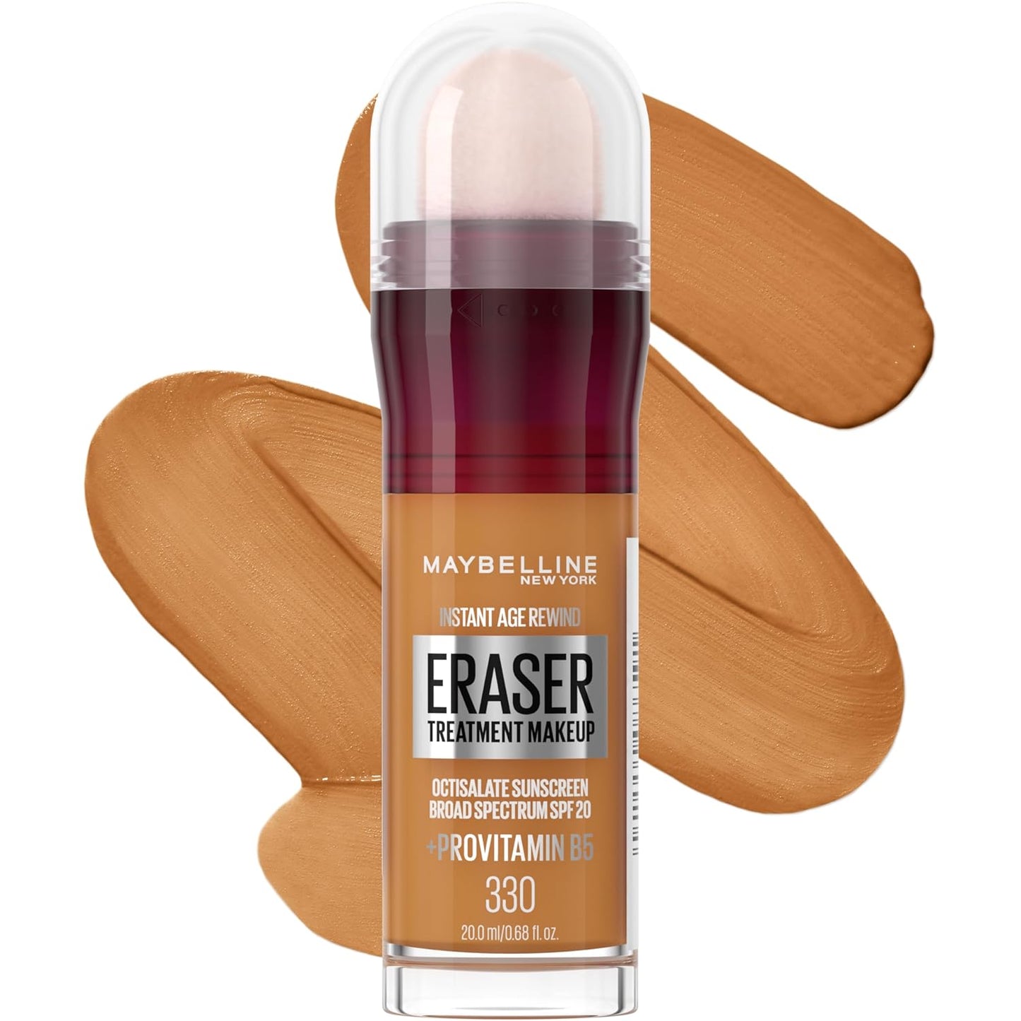 Maybelline Instant Age Rewind Eraser Foundation with SPF 20 and Moisturizing ProVitamin B5, 330, 1 Count