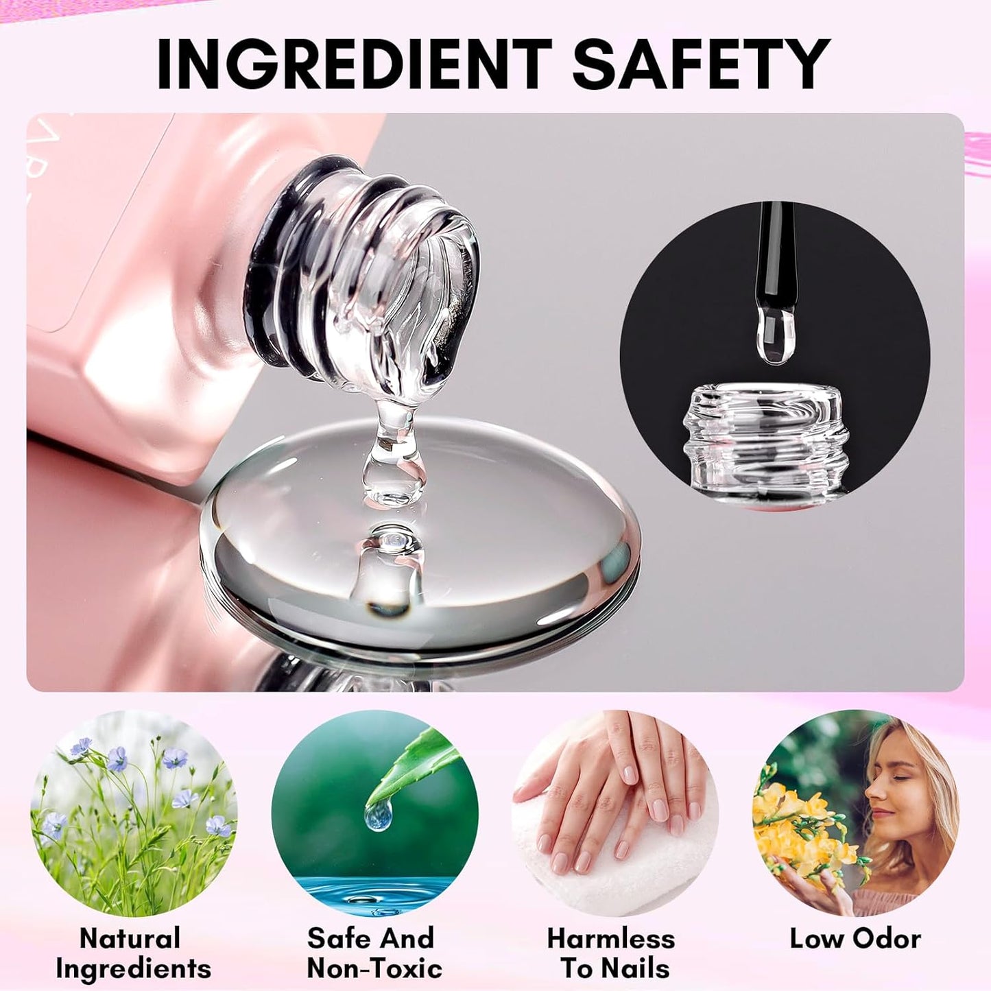 Makartt Gel Polish Top Coat & Base Coat Set with Acid Free Nail Primer and Prep Dehydrator(8ml)