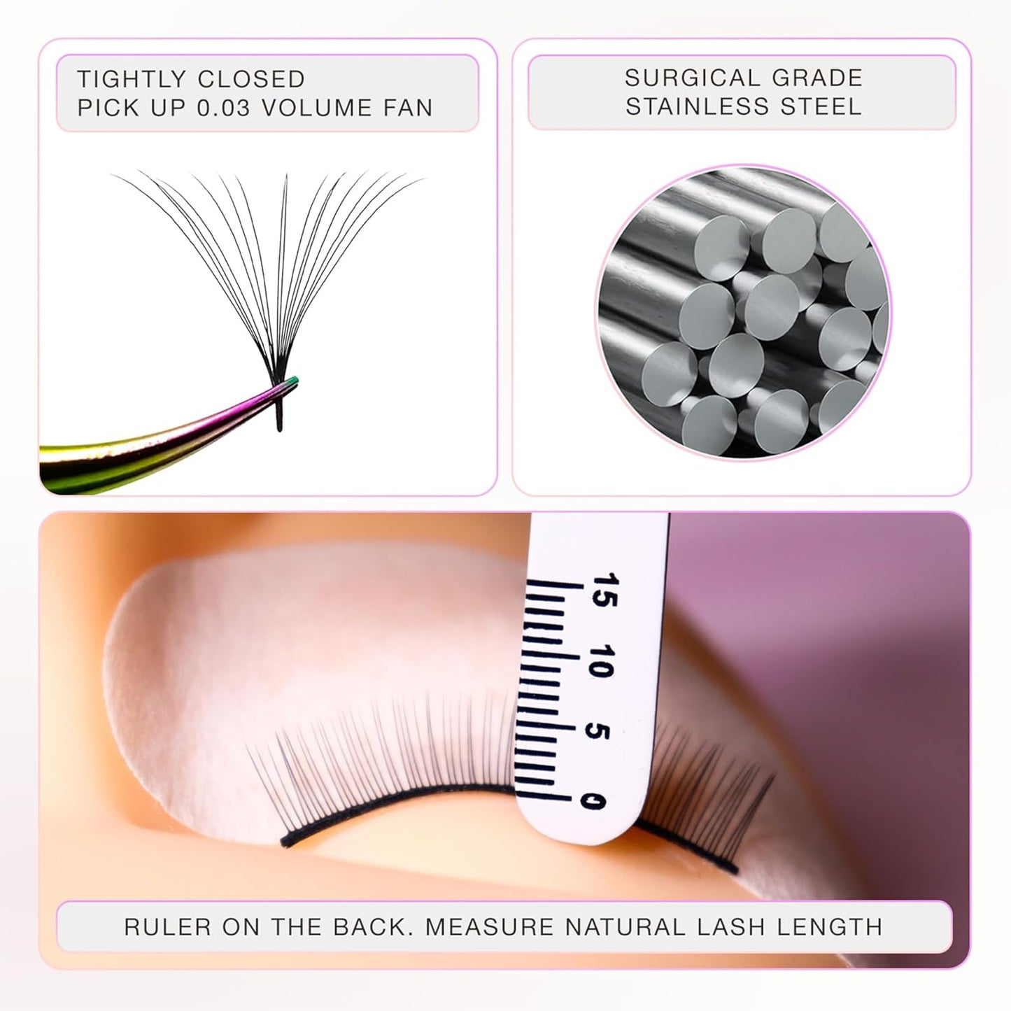 Curacoro Lash Tweezer - Professional & Precision Fiber Tip Grip Lash Tweezers for Eyelash Extensions, Multi Shapes & Purposes Tweezers for Volume, Isolation & Classic Lashes (Gold, Abracadabra)