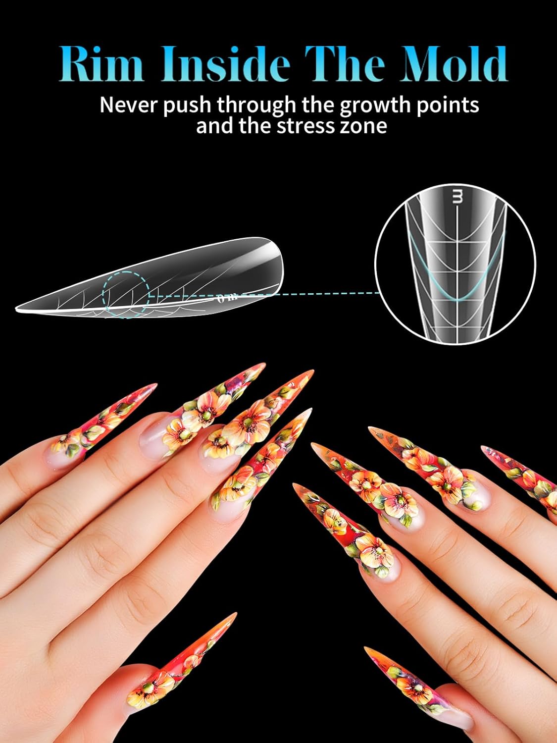 EBANKU Dual Nail Forms for Poly Extension Gel, 450 PCS Pink Nail Forms Reusable Acrylic Nail Molds Sets, 15 Sizes Nail Extension Forms for Builder Gel Manicure Nail Art Design Salon DIY