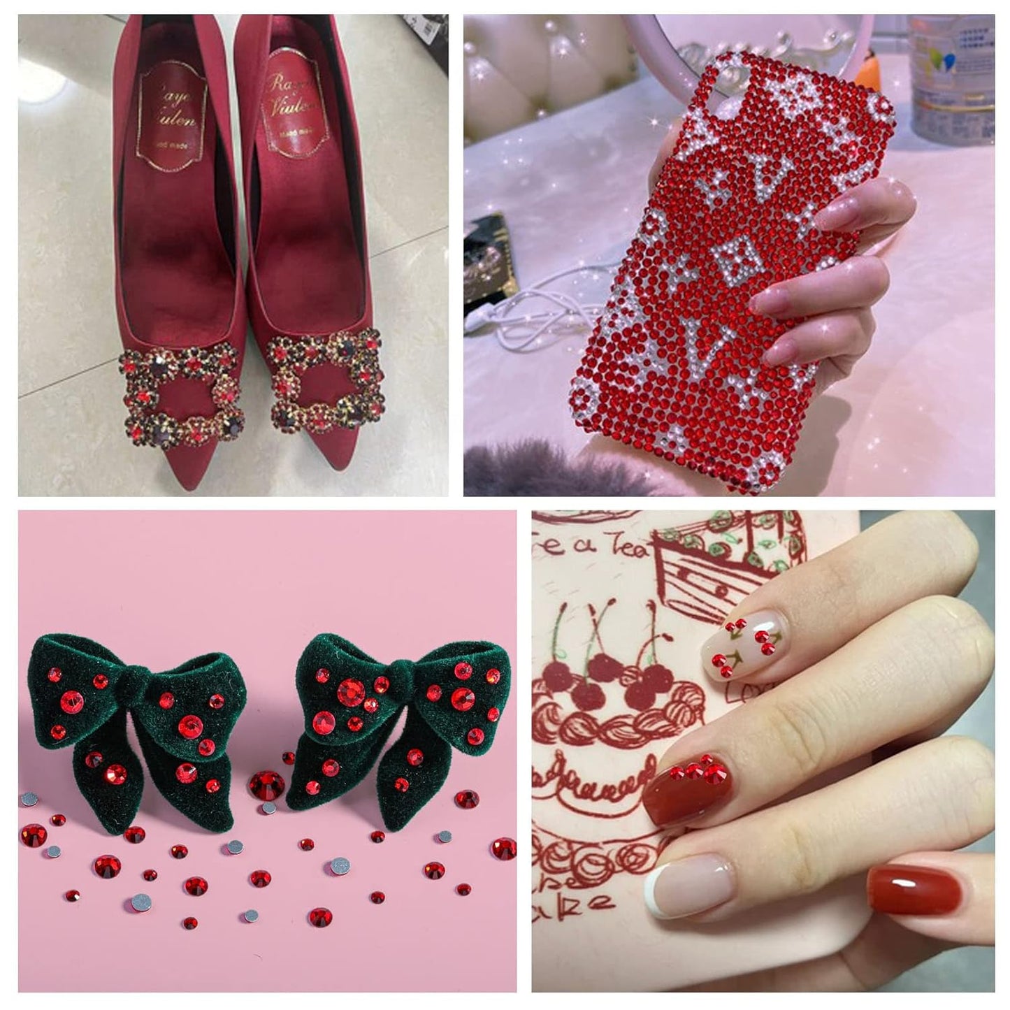 Beadsland 1440 Pieces Flat Back Crystal Rhinestones Round Gems,Siam,SS20,4.6-4.8mm