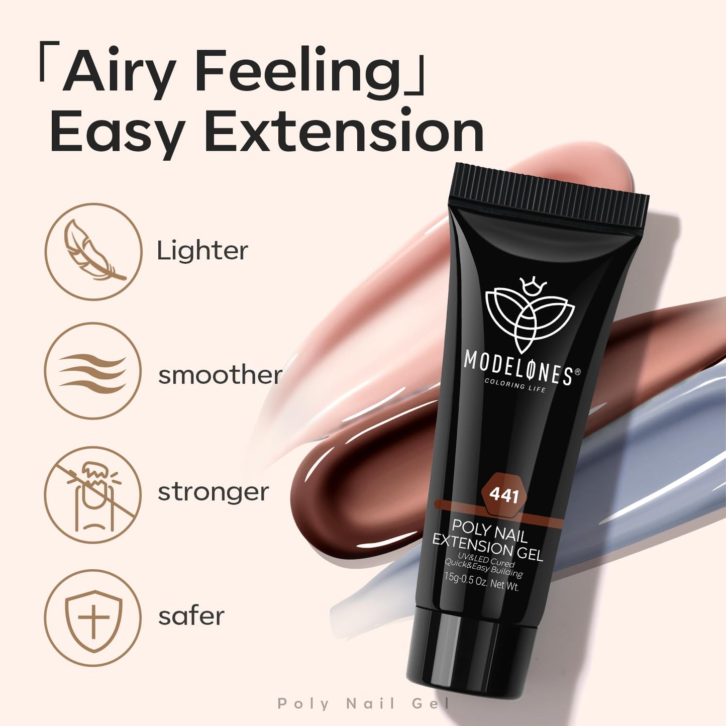 Modelones 133pcs Poly Nail Gel Kit, 32 Colors Earthy Tones Complete Extension Gel Nail Kit with 8W Lamp Slip Solution Builder Tools for Starter DIY Salon Use