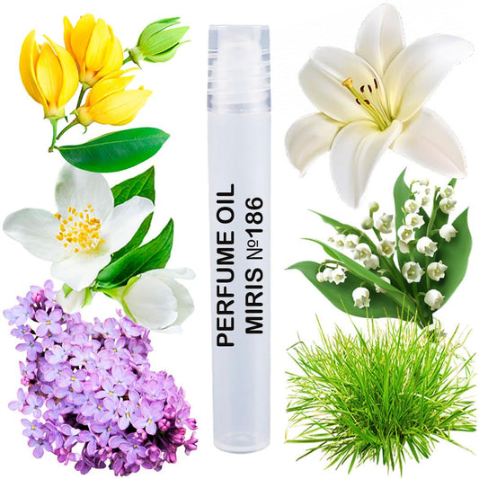 MIRIS Perfume Oil No. 186, Inspired by Diorissimo, Long-Lasting Women Roll-On, Rollerball 0.34 Fl Oz / 10 ml